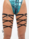 Heart O-ring Leg Ties in Black