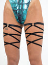 Heart O-ring Leg Ties in Black