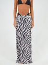 Maxi Skirt in Zebra Print