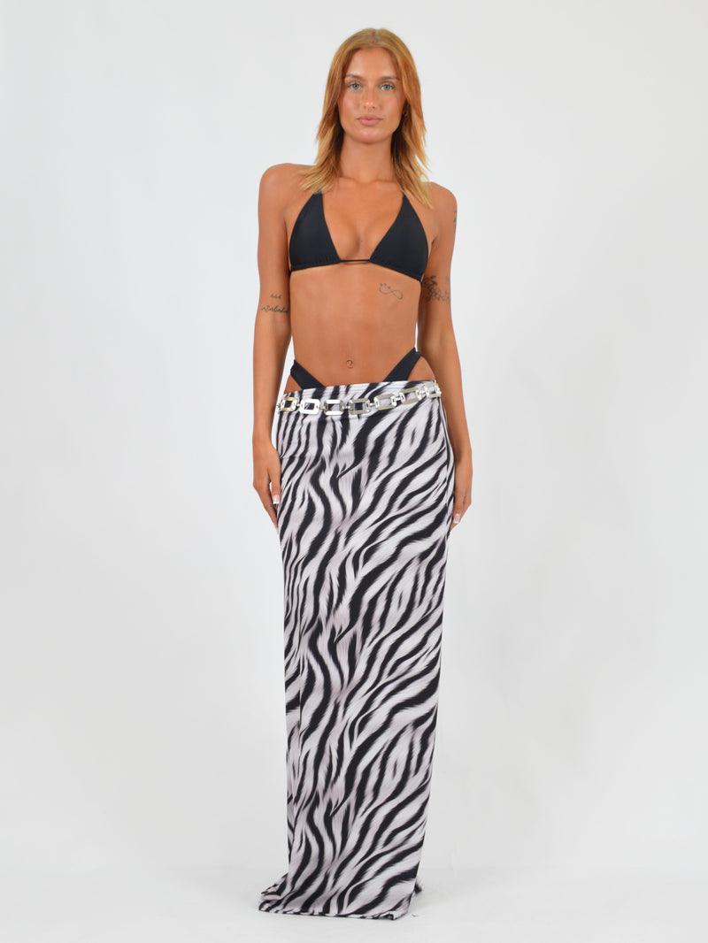 Maxi Skirt in Zebra Print