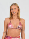 Triangle Bikini Top in Leopard Foil