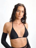 Black Triangle Bikini Top with Removable Padding