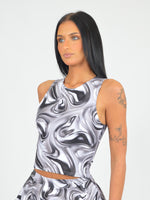 Baby Tank in Chrome Heart Print