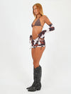 Flared Sleeves in Cow Print