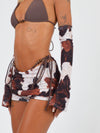Flared Sleeves in Cow Print