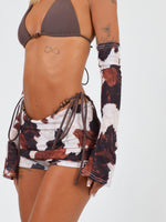 Flared Sleeves in Cow Print