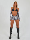 Flared Sleeves in Zebra Print