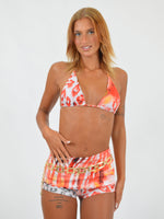 Triangle Bikini Top in Abstract Print