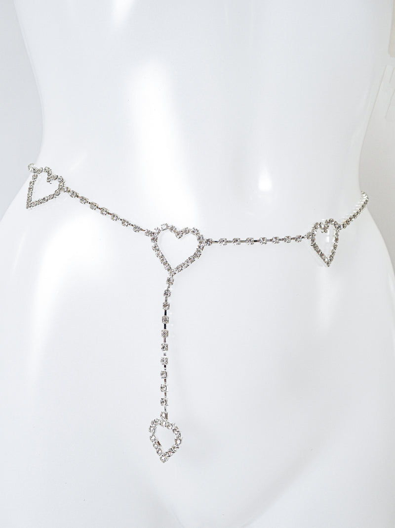 Diamante Heart Belt