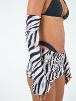 Flared Sleeves in Zebra Print