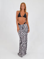 Maxi Skirt in Zebra Print