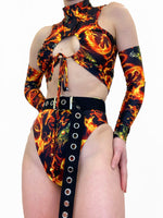 FIRE STARTER HIGH WAIST BIKINI BOTTOMS