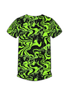 Mens T-Shirt in Black and Green