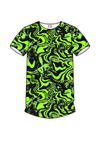 Mens T-Shirt in Black and Green