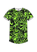 Mens T-Shirt in Black and Green