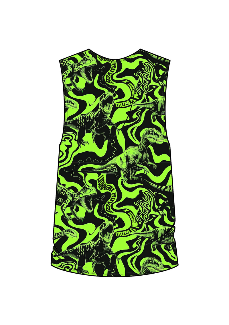 Mens Tank in Black and Green