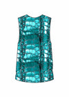 Tank in Turquoise Crocodile Print