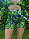 Cycling Shorts in Black and Green