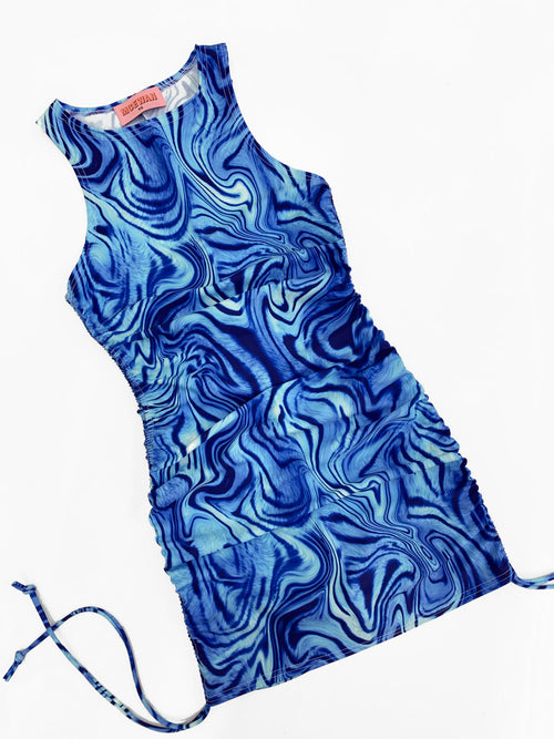 Festival Outfit | DRAWSTRING DRESS - FEELING BLUE.