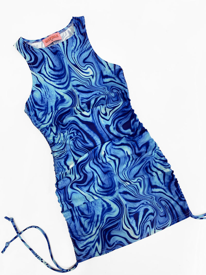 Festival Outfit | DRAWSTRING DRESS - FEELING BLUE.